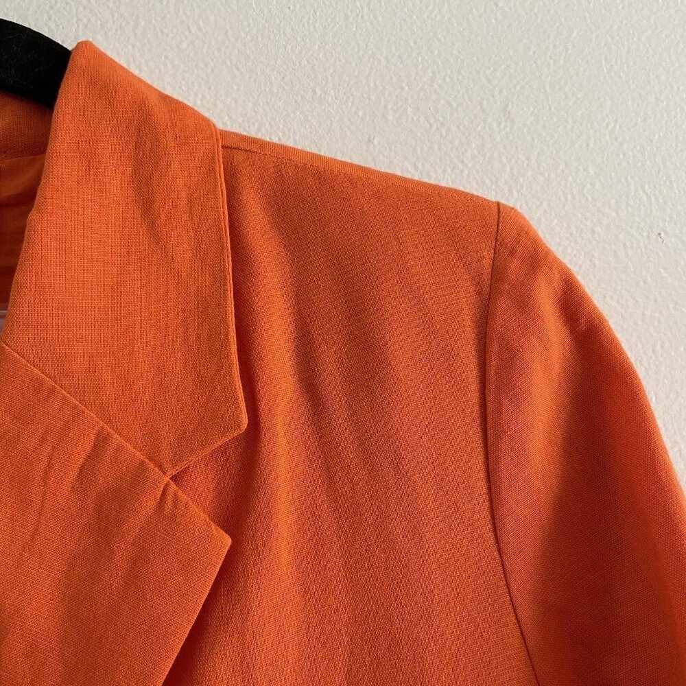 Cleobella Women S Tigerlily Orange Linen Cotton Oversized Prescott Jacket NWT - Picture 6 of 13